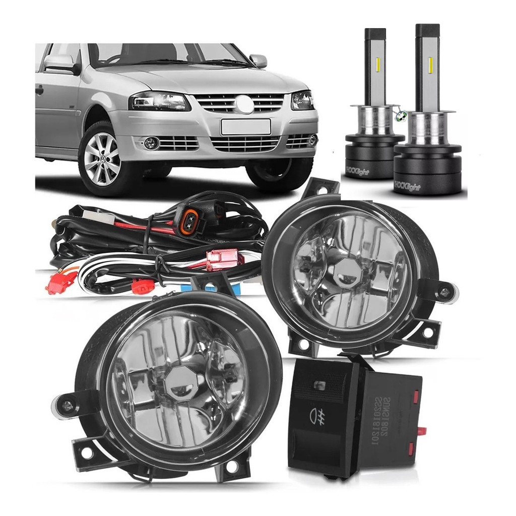 Kit Farol Milha Neblina Gol G4 Botão Mod. Original +led Nan0 | Shopee ...