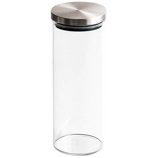 Pote Hermético de Vidro Redondo Tampa em Inox 1350ml - Vista Home em Oferta na Shopee