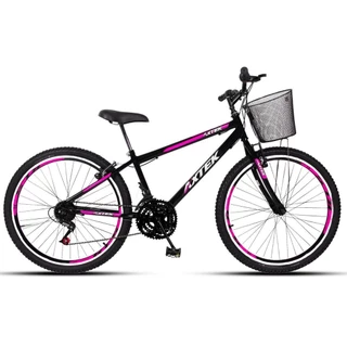 Bicicleta Aro 26 Axtek Sport Gold Rebaixado V-Brake Mtb 21V Feminina em Oferta na Shopee