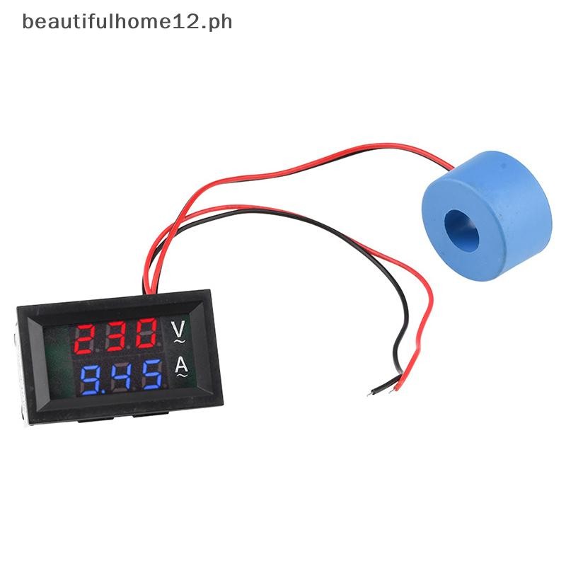 Voltmetro Digitale LED AC 50-500V 0-100A Con Amperometro - 110V/220V