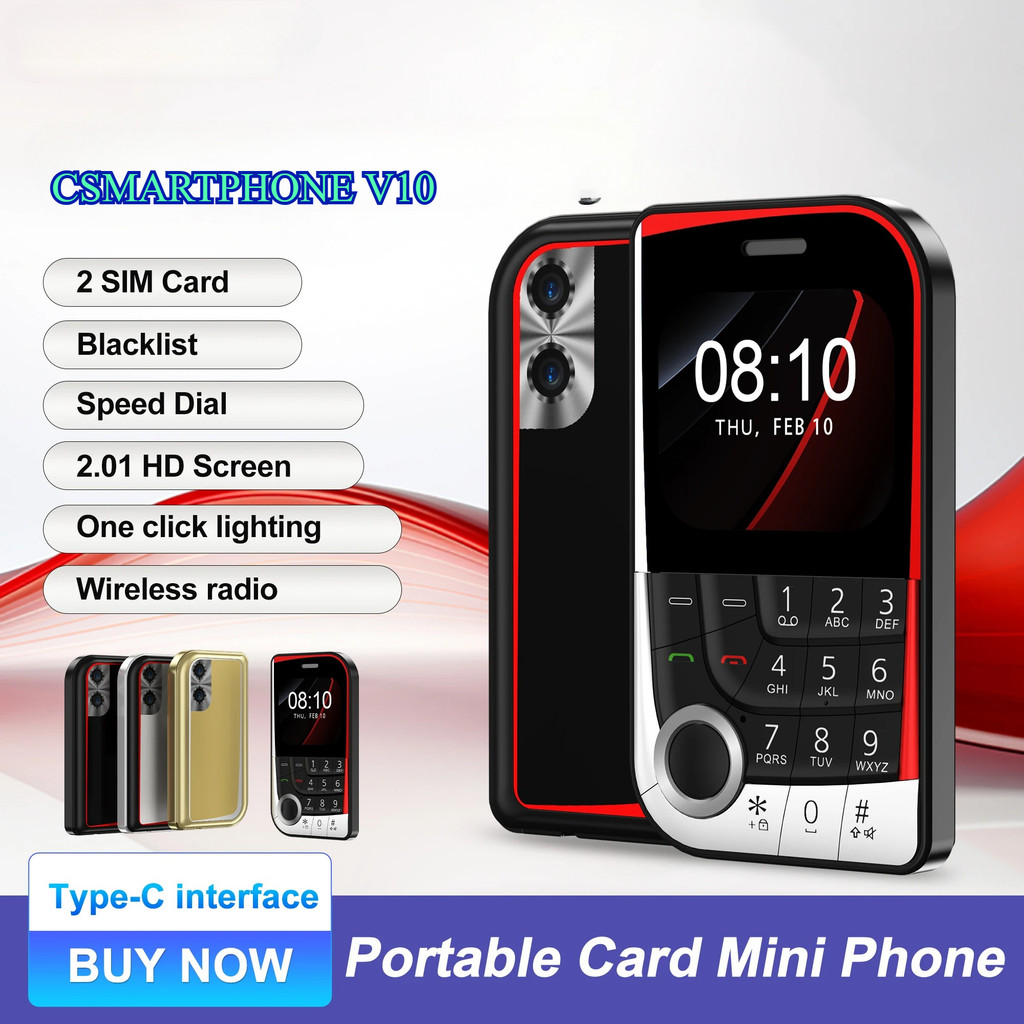 2025 Cssmartphone V10 Cartão Do Telefone Móvel 2.01 