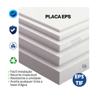 Placas de Isopor EPS 50X50cm kit c/ 8 unidades 30mm (3cm) Retardante a chamas isopor® Kisoeps Flex