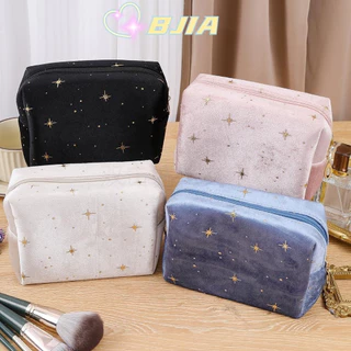 BJIA Bolsa De Armazenamento De Maquiagem , Com Cosmética Portátil Zíper , Beleza De Veludo Macio