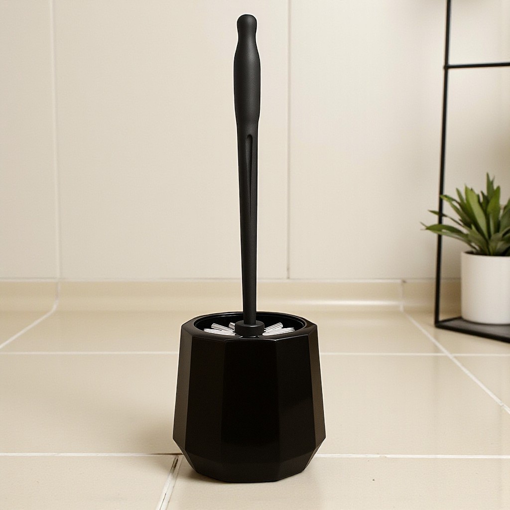 Escova Sanitária com Suporte – Limpeza Higiênica e Eficiente para Banheiro