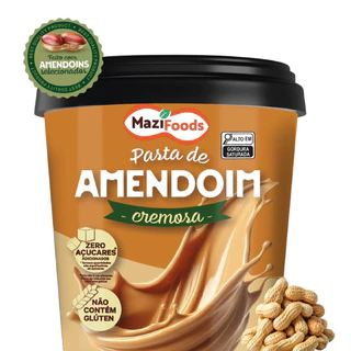 Pasta de Amendoim Cremosa Zero Açúcar Sem Glúten 1,01KG Sabor Inigualável