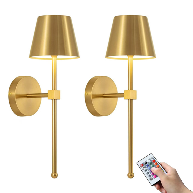 Arandelas De Parede Sem Fio VIMI Com Controle Remoto , Lâmpadas Led ...