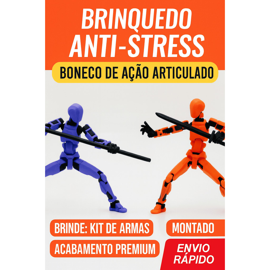 Boneco de Ação Articulado Dummy 13 Fidget Toy sensorial anti-stress ...