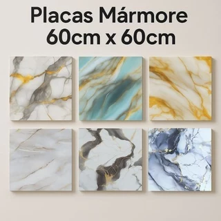Placa Painel Mármore Flexível Adesivo 60cm x 60cm = 0,36m² Quarto Sala Lavabo Cozinha