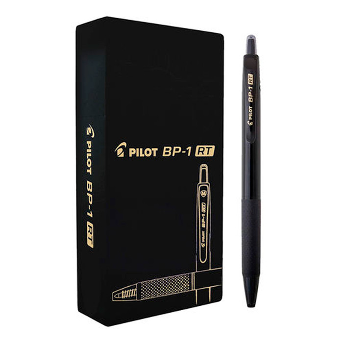 Caneta Retratil Emborrachada Bp1 Rt Preta Media 12un Pilot | Shopee Brasil