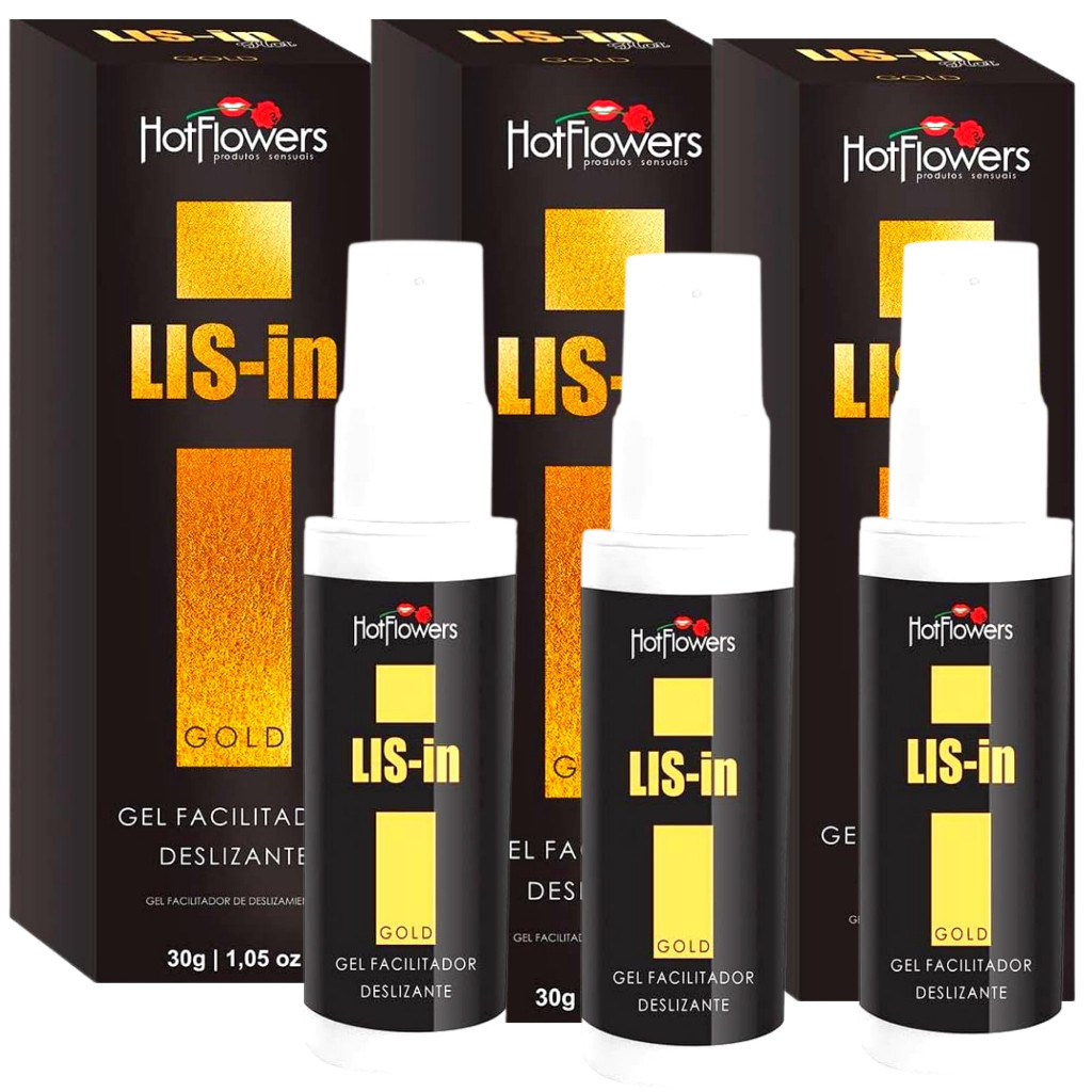Kit 3 Lis-in Gold gel Lubrificante Anal HotFlowers 30g | Shopee Brasil
