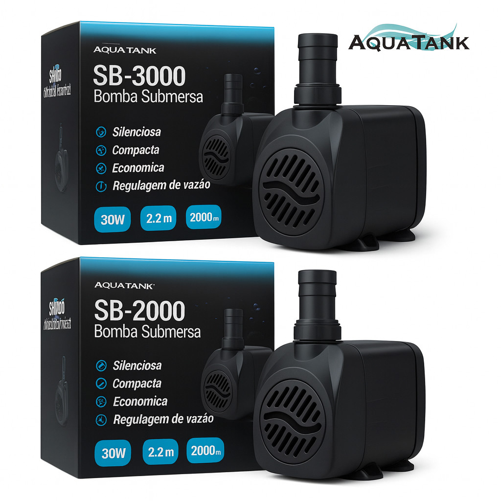 Bomba Motor Submersa 3000l/h Aquatank SB-3000 Litros Por Hora SB-2000l ...