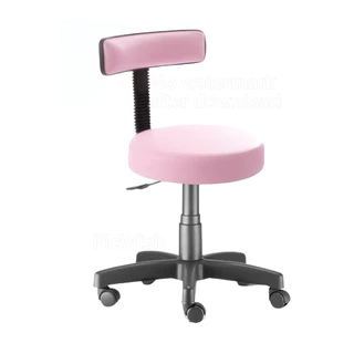 Cadeira Mocho Estética E Tatuador Secretaria Manicure Designer Sombrancelha Rosa Slim Direto de Fábrica