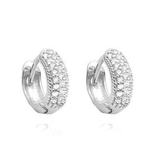 Brinco Argola Cravejado em Prata 925 Elegante, Antialérgico, Com Garantia de 1 Ano, Moda, Unisex, neymar ice masculino em Oferta na Shopee