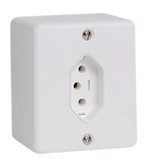 Tomada Sobrepor Ilumi 2 Polos + Terra 20A 250V Branca em Oferta na Shopee