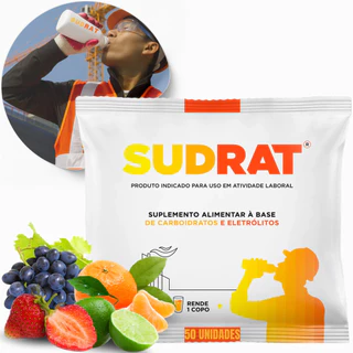 Kit 50 Sachês Repositor Isotônico Pó 10g Hidroeletrolítico Sudrat Sabores Hidratação Energético