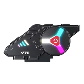 Fone de Ouvido Bluetooth 5.3 Capacete Moto RGB Sem Fio Prova D'água IP67 Modelo y70 em Oferta na Shopee