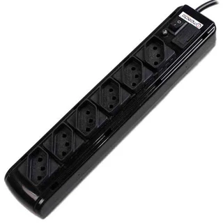 Filtro de linha 6 tomadas 1,1 metro 10A preto - Impacto Eletronics em Oferta na Shopee