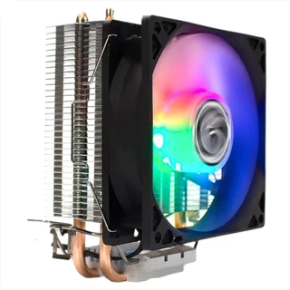 Air Cooler Brazil PC CL-SA90R - TDP 100W - 92mm - 2 Heatpipes - LED Rainbow - 4 Pinos PWM - Intel e AMD