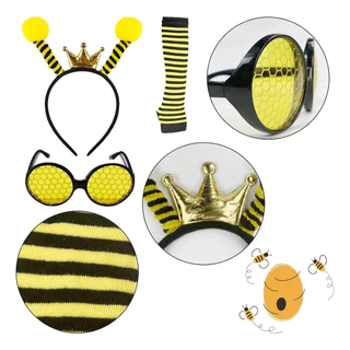 Acessórios De Fantasia De Abelha amarelo Para Mulheres De Halloween