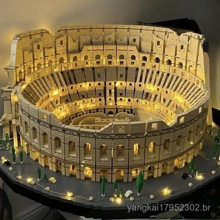 Compatível com Blocos de Construção LEGO Coliseu Romano Antigo Série de Arquitetura Famosa Modelo de Montagem Brinquedo 
