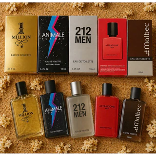 Kit 5 Perfumes Masculinos 100ml – Fragrâncias Marcantes e Variadas – Ideal para Presente
