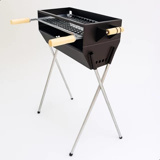 QUEIMA DE ESTOQUE! Churrasqueira a Carvão 87cm Com Grelha Inclusa em Aço Reforçado Espetinho Grande
