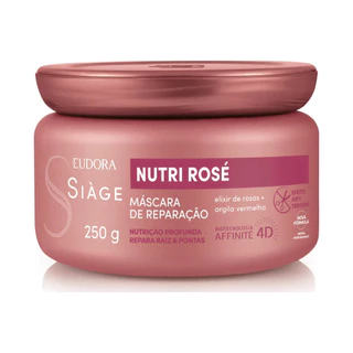 Máscara de Reparação Capilar Contém  250g Nutri Rosé -Siage Eudora em Oferta na Shopee