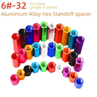 6 #-32 Colorido Liga De Alumínio Hex Espaçador Hexágono Parafuso Porca Manga Extensão Coluna Pilares