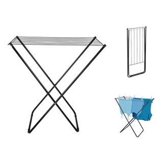 Varal de Chão Slim Aço Reforçado Dobrável 79x42 Preto - Mor em Oferta na Shopee