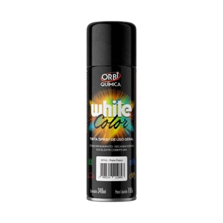 Tinta Spray Cores 340ml Uso Geral Preto Fosco- Orbi Química