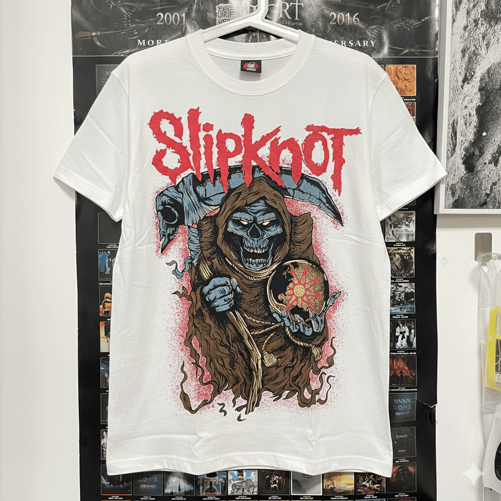 Music.Soul Camiseta Masculina Slipknot Oversized Slipknot Vermelha