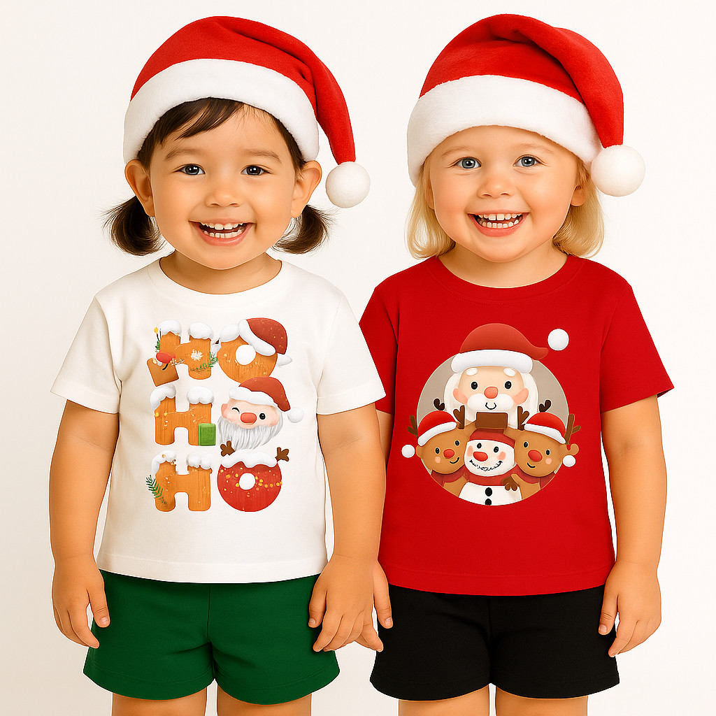 Kit 2 Conjuntos de Natal Menina Infantil - Conjunto de Papai Noel ...