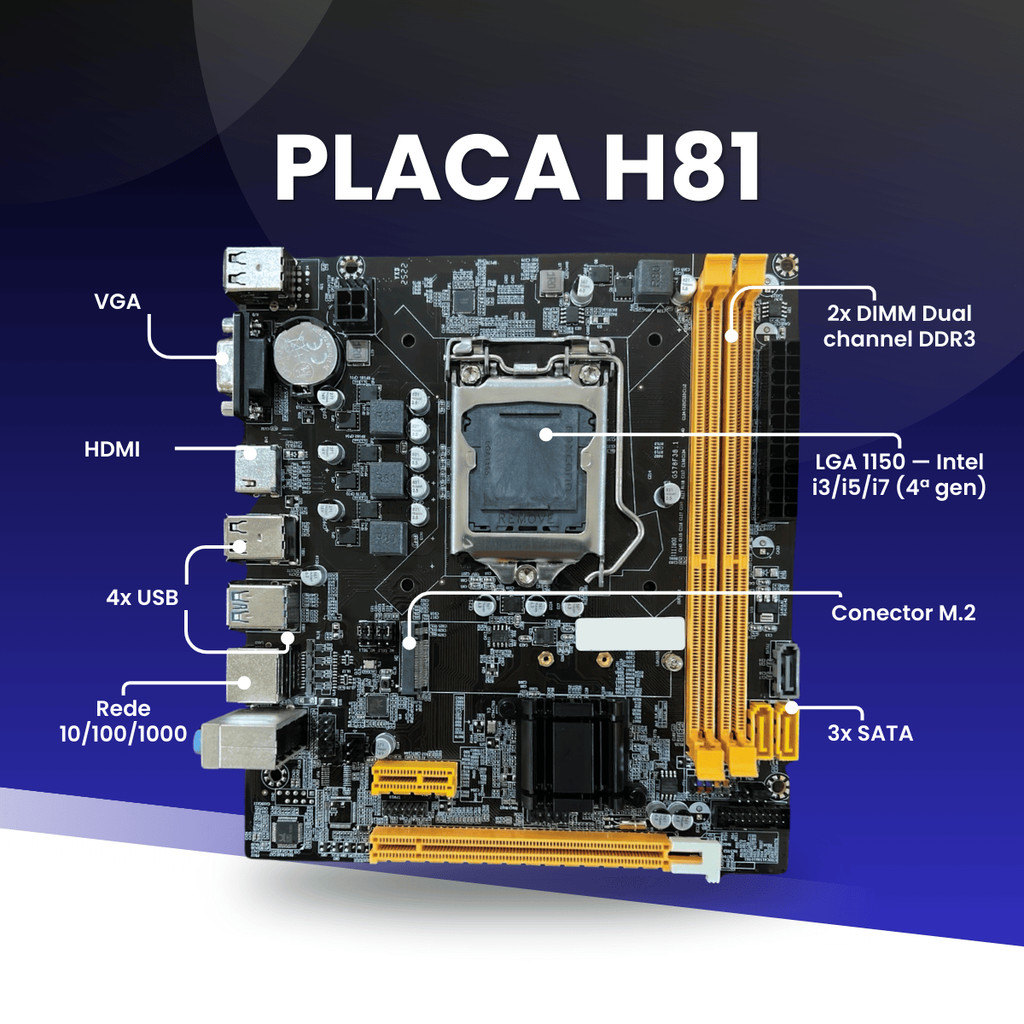 Kit Pl Mãe H81 + Processador I7 4770 | Shopee Brasil