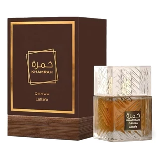 Perfume Árabe Khamrah Por Lattafa EDP 100ml-Original Marrom