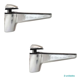 Kit com 2 Suporte Fênix Metalizado Para Prateleira de Vidro com Parafuso de Fixação em Oferta na Shopee