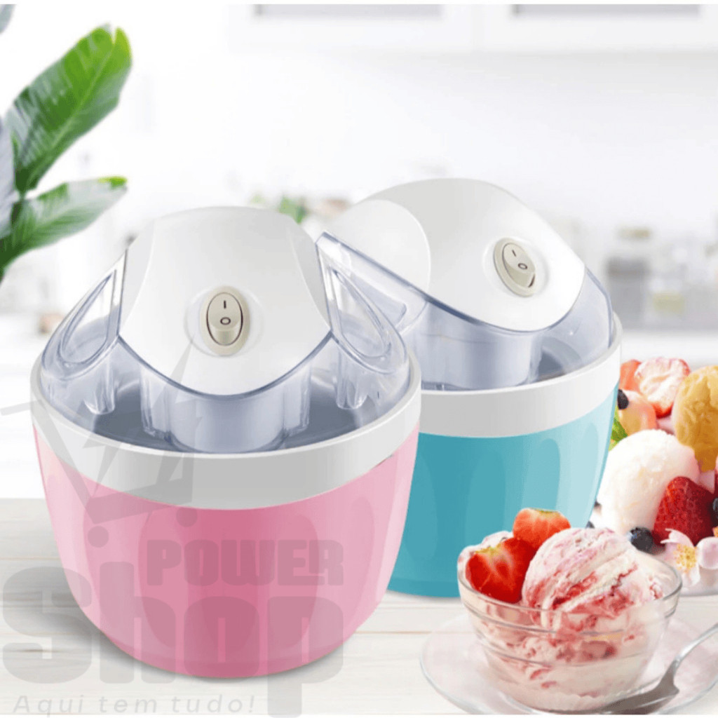 Mini Máquina de Fazer Sorvete 110v 220V 500ml Cremoso Expresso | Shopee ...