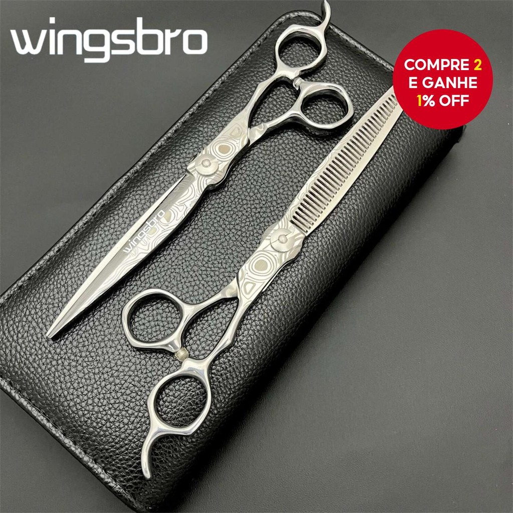 Conjunto De Tesouras De Corte De Cabelo Profissional Wingsbro De 7.5 ...