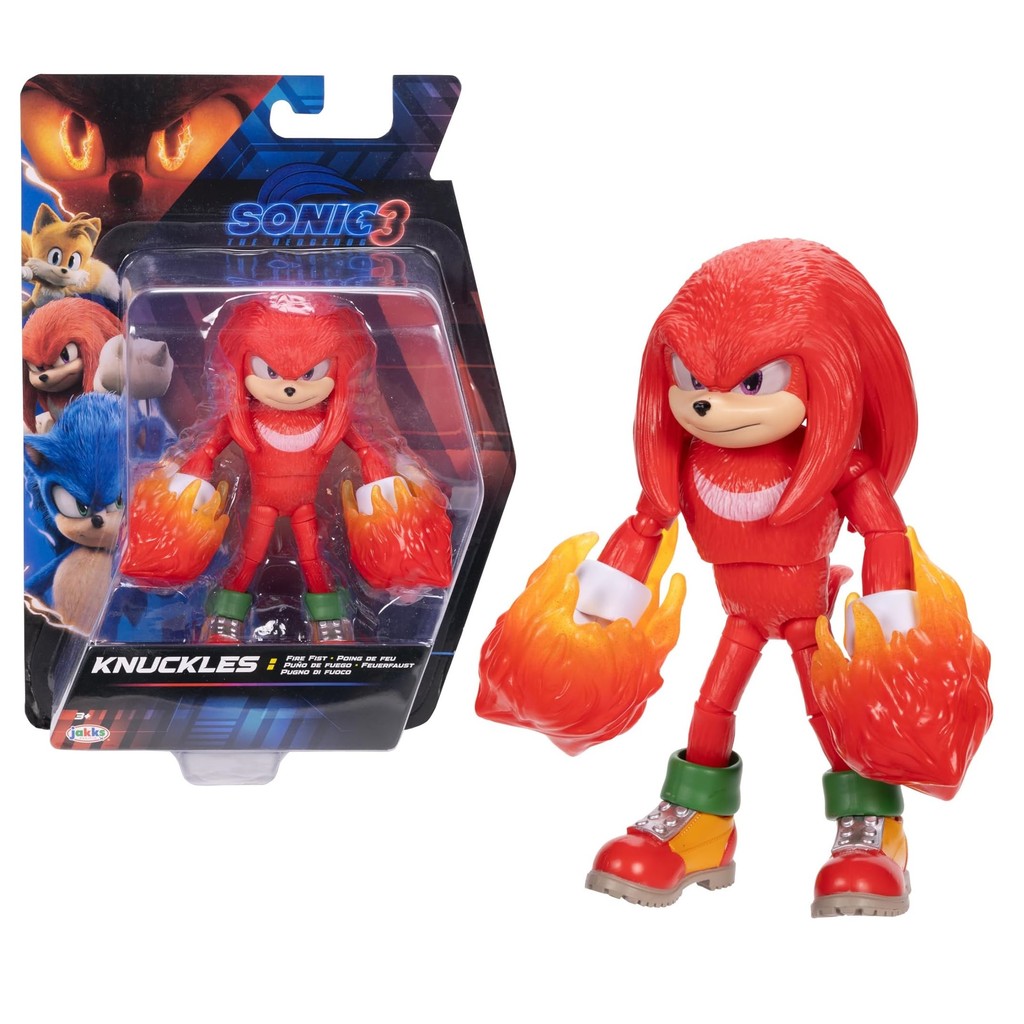 Boneco Knuckles Punho de Fogo Articulado 14cm Sonic The Hedgehog 3 ...