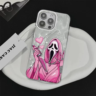 Capinha Ceifador rosa Samsung A15 A55 A14 S24 S23 S22 ULTRA A05S A54 A13 A35 A32 S20FE Capa