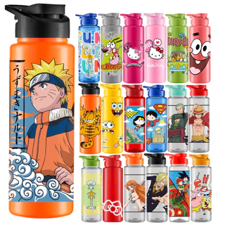 Garrafinha De Agua Squeeze infantil 750ml De Plástico Personalizado Diversos