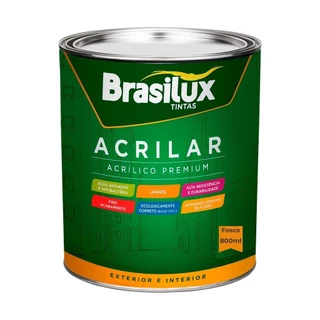 Tinta Antimofo Lavável Fosca Acrilar Brasilux 800ml