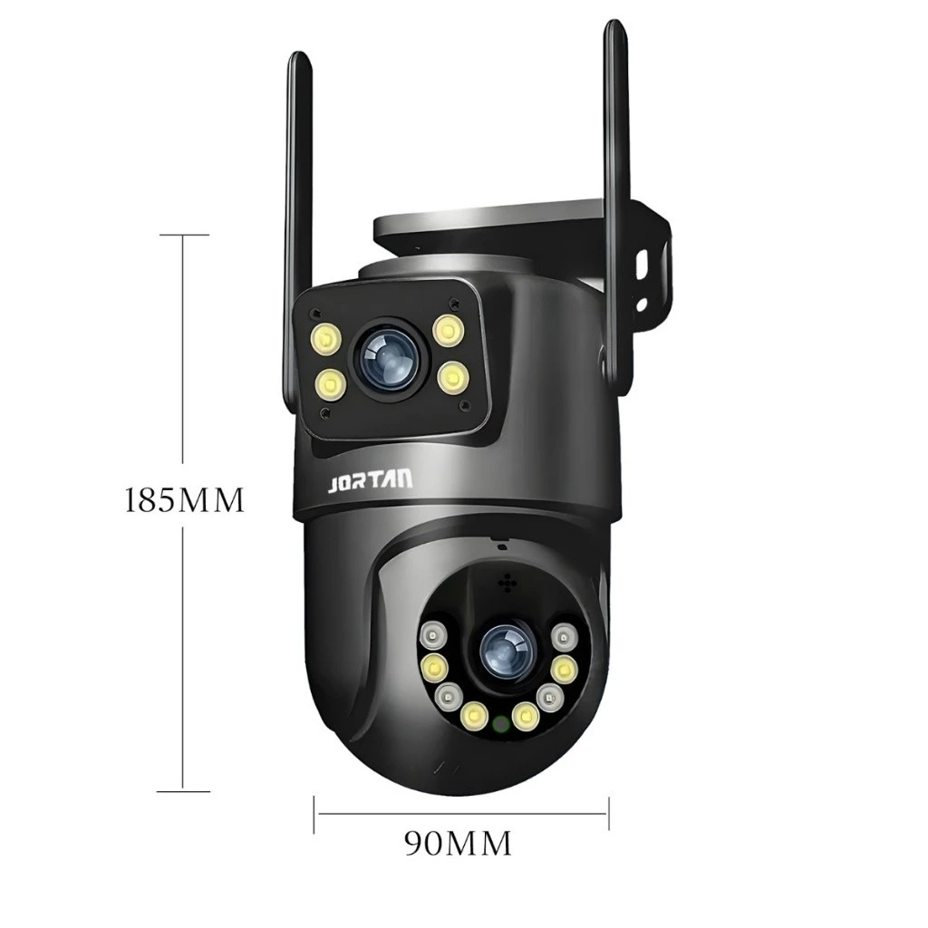 Câmera De Segurança a Prova de água Lente Dupla APP YOOSEE IP66 Camera IP WiFi 360 Cor Preto