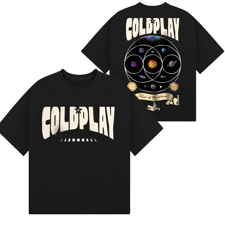 Camiseta Unissex 100% Algodão Coldplay Tour Music | Shopee Brasil