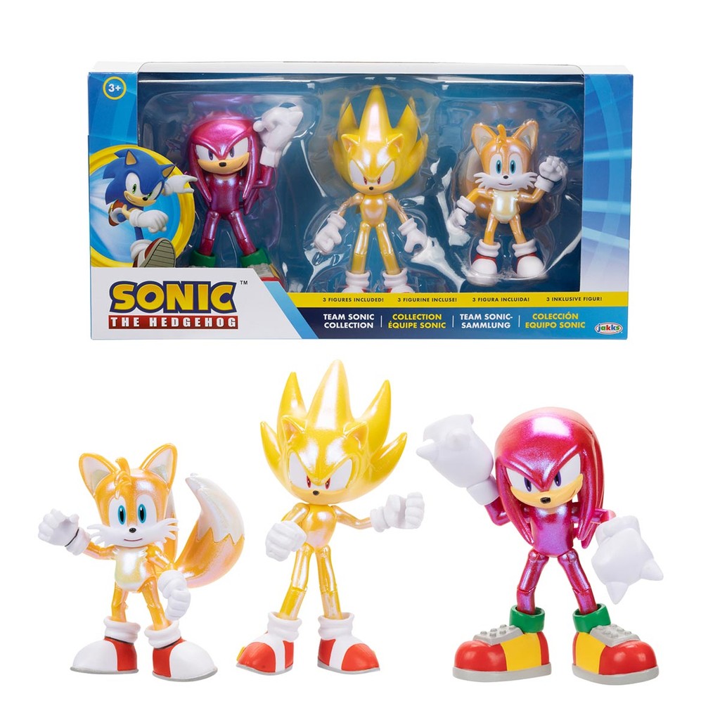 Pack c/ 3 Bonecos Articulados Sonic - The Hedgehog - 10 cm - Jakks ...