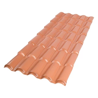 Telha PVC Colonial Afort Terracota 2,30 x 0,86m 5 Ondas em Oferta na Shopee