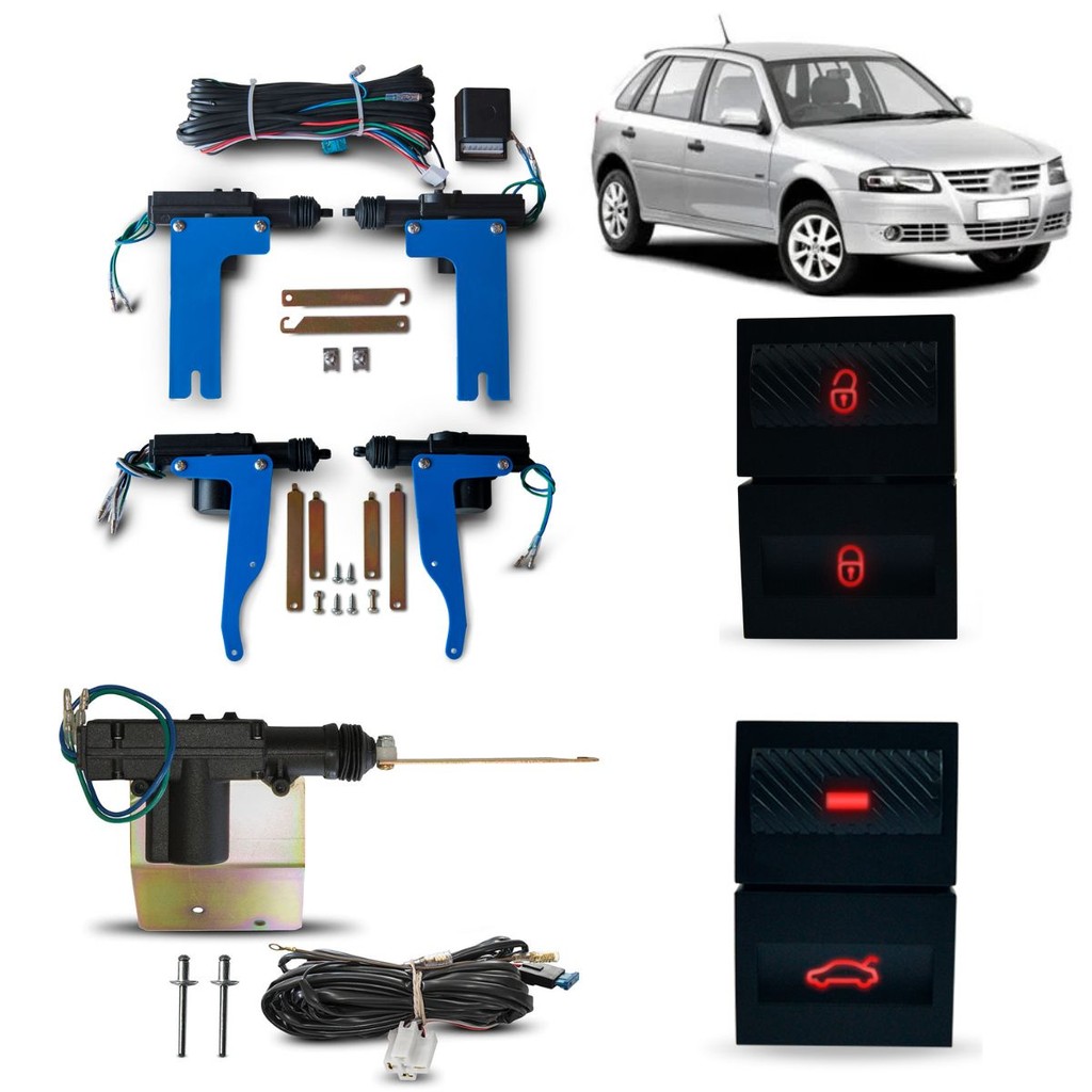 Kit Trava Elétrica e Abertura Porta-Malas Gol G4 4 Portas | Shopee Brasil