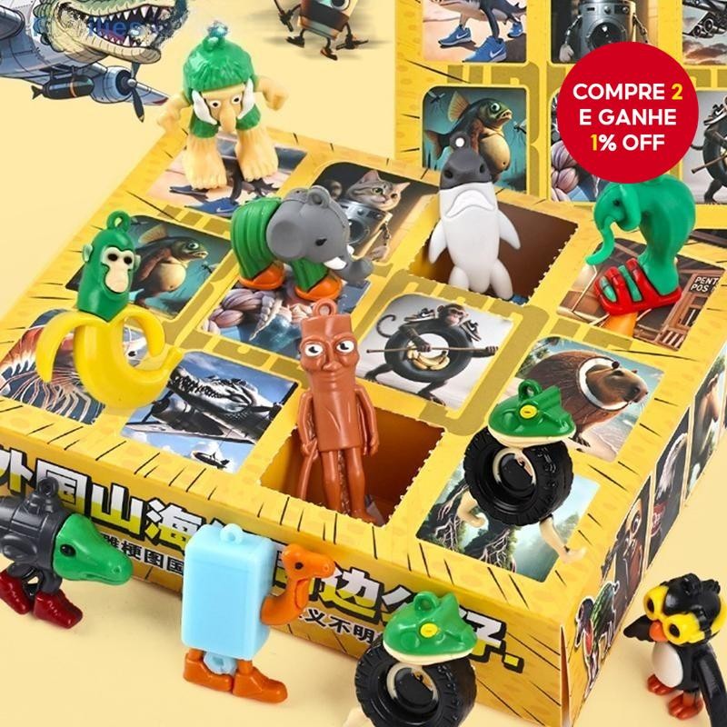 Figuras Divertidas Tung Tung Tung Sahur - Set De 8 Personajes De Memes Italianos, Plástico ABS, Ideal Para Regalo O Decoración