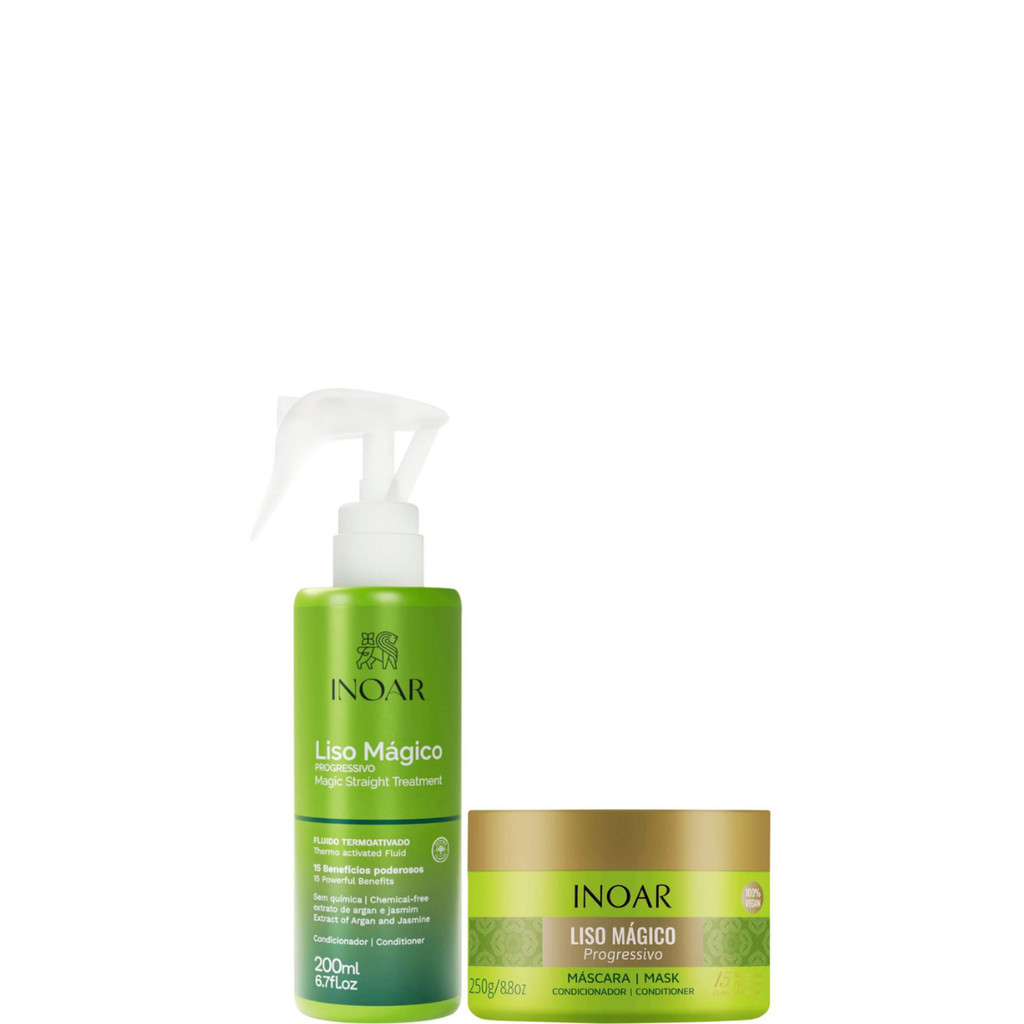 Inoar Liso Magico Fluido Termo Ativado 200ml + Máscara 250g | Shopee Brasil