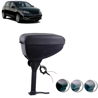 Apoio de Braço Logan/Sandero/ 2007 Até 2025 S/Console Central C/ USB