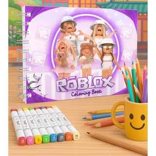 Caderno de Desenho para Colorir Roblox - Capa Dura - 50 Folhas em Oferta na Shopee
